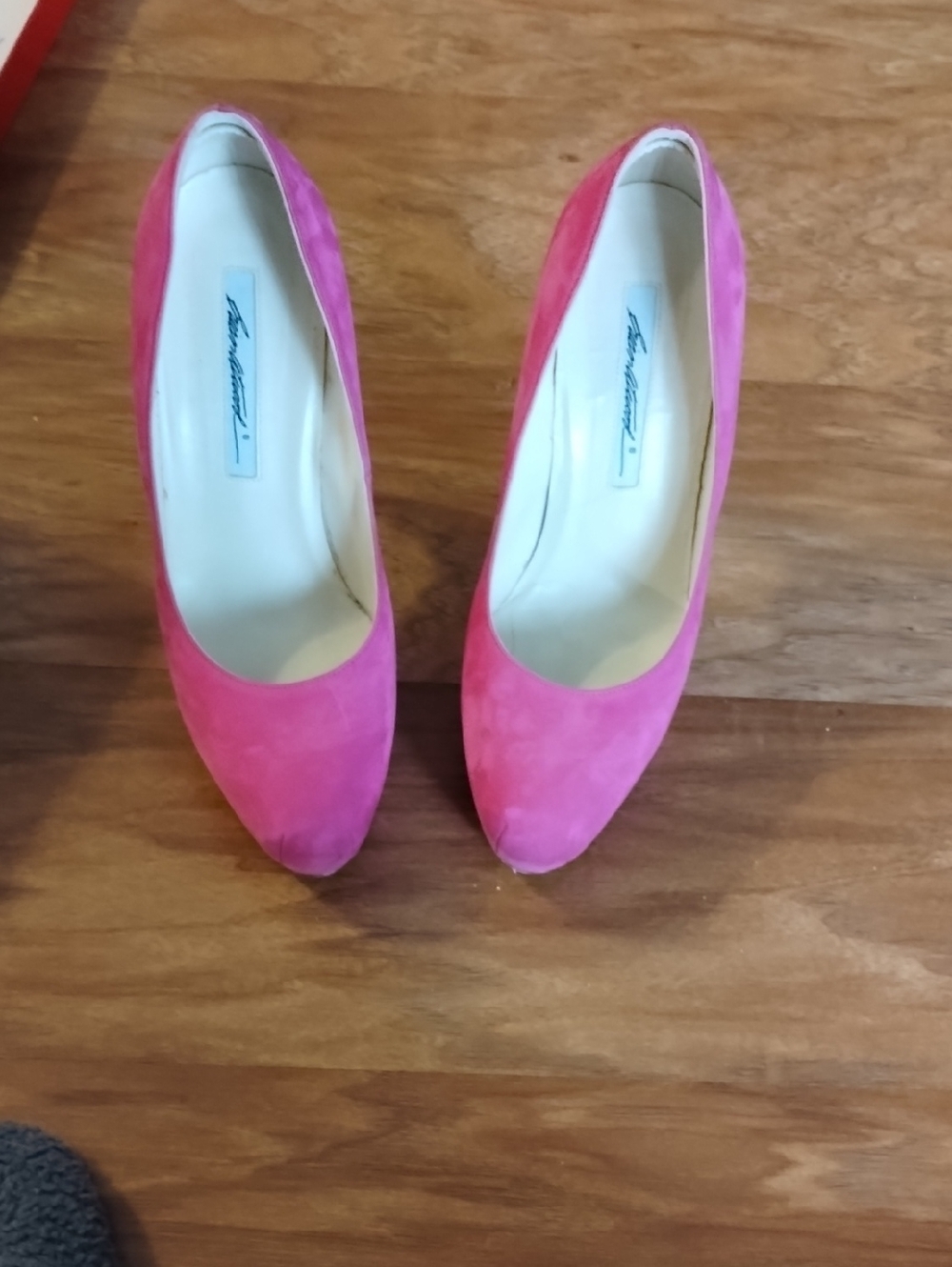 Brian Atwood Pink Suede Pointed-Toe Pumps